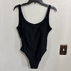 J.Crew Scoop Neck One Piece Bathing Suit Size 4 black